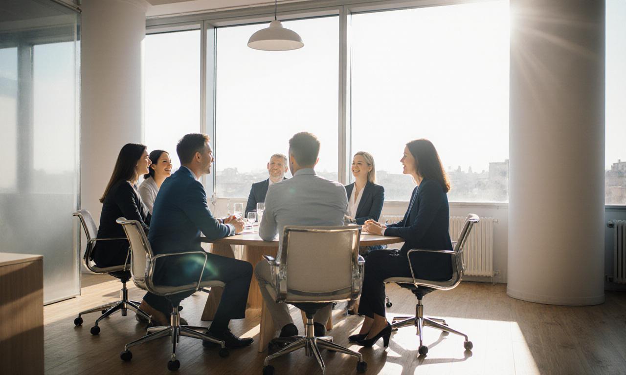 Team HR collaborativo in un ufficio moderno